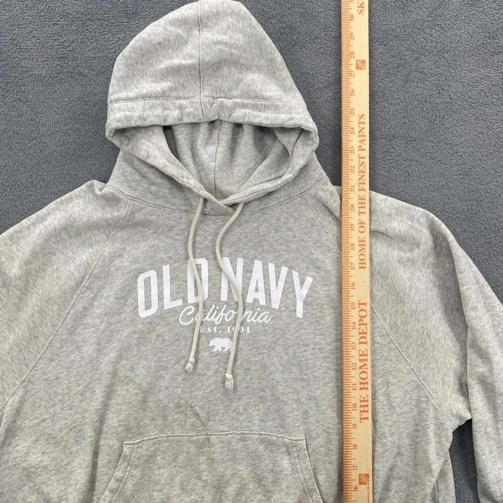 Old Navy Hoodie Womens Medium Gray California Graphic Pullover Sweatshirt